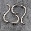 OUFER 2PCS 18G Stainless Steel Octopus Earrings Fake Spiral Tapers