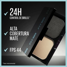 Maybelline Base Maquillaje Polvo Fit Me, control brillo, protector solar, resistente a agua y sudor