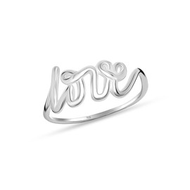LeCalla 925 Sterling Silver Love Rings for Women Hypoallergenic Ring for Women Size - 7