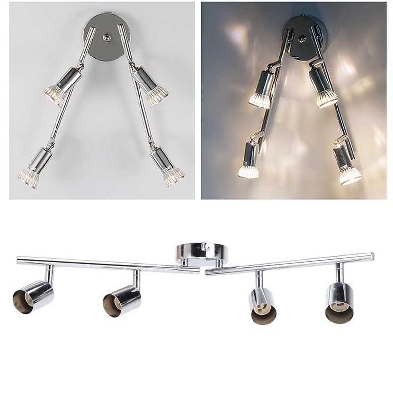 Lamp Holder 4 Head Adjustable Flexible Rotation GU10 Light Holder