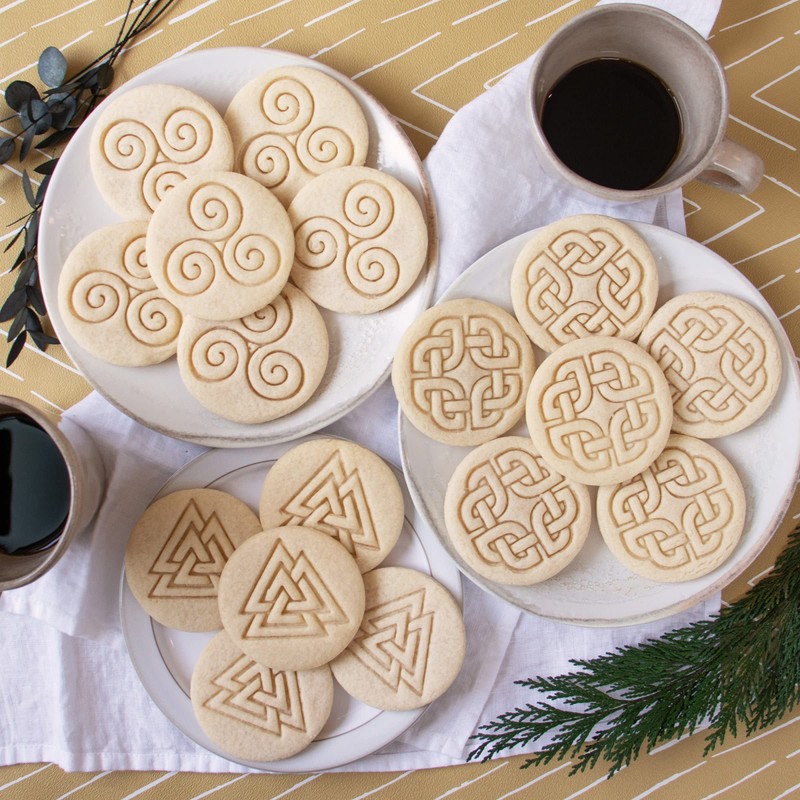 Set of 3 Nordic Runes Cookie Cutters (Celtic Tortoise Knot,
