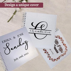 Finksy 8 x 8 Inch DIY Scrapbook Photo Album White 80 Pages Hardcover Kraft Blank Memory Book for Wedding and Anniversary Family