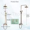 NeierThodore Antique Brass Bathroom Shower Faucet System Set 8 Inch