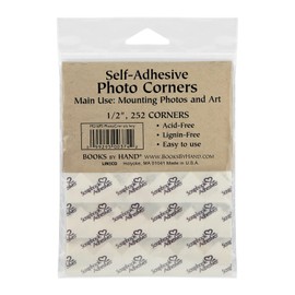 Lineco Ivory Acid-Free 0.5" Archival Photo Corners, Self Adhesive, Pressure Sensitive, Non-Yellowing, Mount Pictures Without it Touching Tape, Scrapbooking, DIY, Displaying Pictures. (Pack of 252)