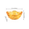 HOMSFOU Crystal Feng Shui Golden Ingot with Dragon Pattern for