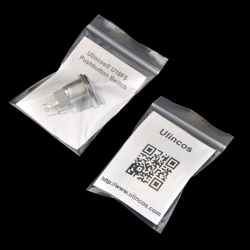 Ulincos Latching Push Button Switch U16F5 1NO1NC SPDT ON/Off Silver