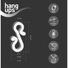 Hang Ups 50 Clear Mini Plastic Gutter Hooks, Outdoor Light