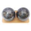 Top Chi Hematite Baoding Balls with Carry Pouch for Hand