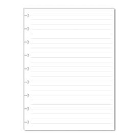 Feroni Art For Happy Planner Classic+ Refill paper 7"x9-1/4" LINED / NOTES 9 RING 50 Sheets