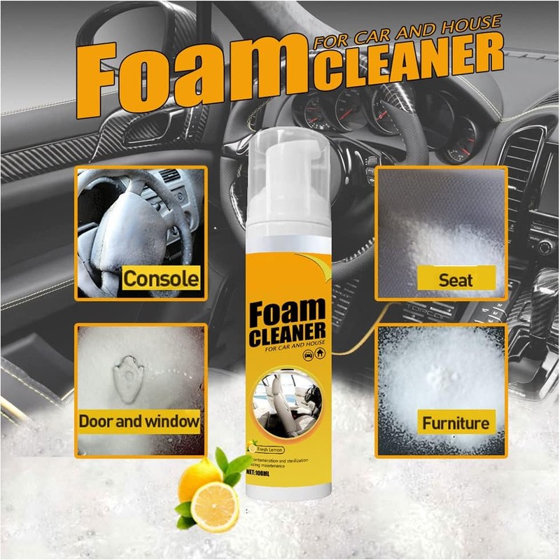 AQISI 2PCS Multipurpose Foam Cleaner Spray,All-Purpose Household Cleaners for Car