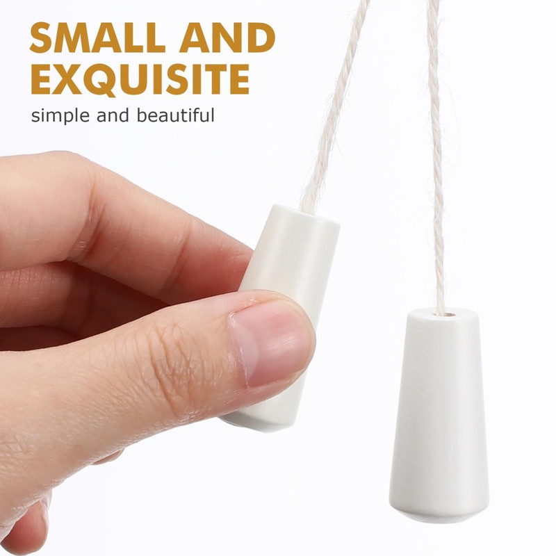 BESPORTBLE Wooden Bell Pendant 12Pcs - Versatile Wood Blind Pulls