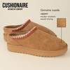 CUSHIONAIRE Keto Womens Slippers- Genuine Suede Cozy & Stylish, Memory