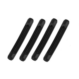NicelyFit Silicone Anti-slip Eyeglass End Tips Ear Sock Pieces Tube Temple Sleeve for Glass Sunglass TT002 (Black - 2 Pairs)