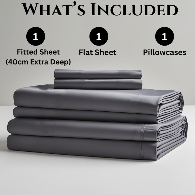 Luxury 100% Egyptian Cotton Bed Sheet Set - 200 Thread