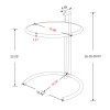 Unbranded Silver Eileen gray-STYLE Round Side Table End table Glass