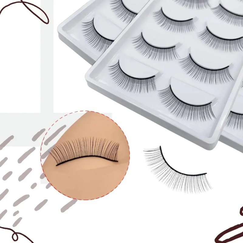 Pestañas de Práctica para Lashistas Principiantes Mink Sintético 5 Pares