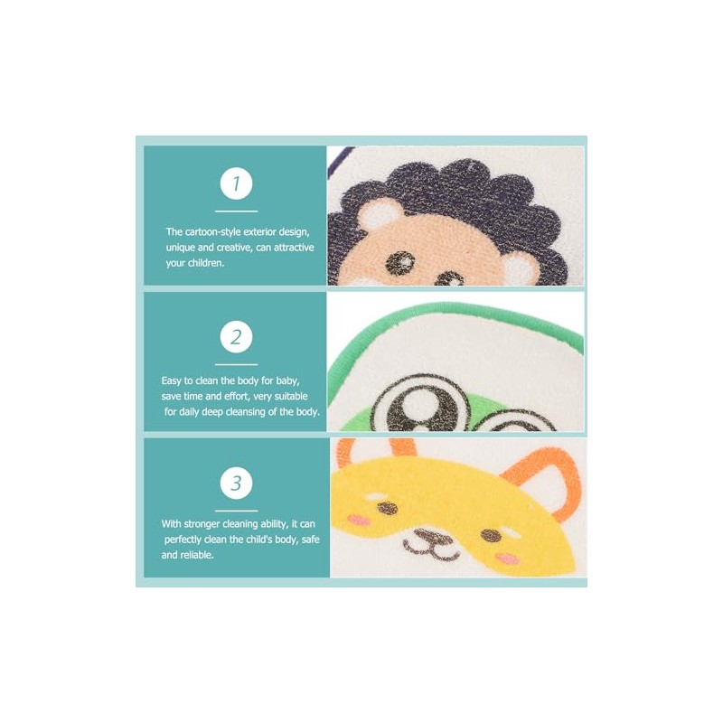 Healifty Esponjas Baño Niños Espuma Ducha Recién Nacidos Absorben Agua