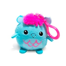 SquishPets Keychain Sinty Wave Soft Toy in Key Ring 6 cm Cyan