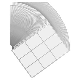 Arkero-G® 100 x 9-Pocket Pages - Specially Designed for YuGiOh Cards in Japanese Size - Transparent Premium 9 Pages Space for 900 Slim Trading Cards