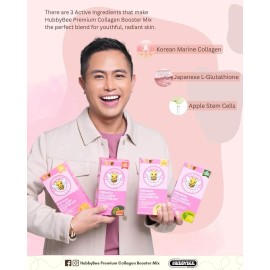 Hubby Bee Melon & Cucumber Premium Collagen Booster Mix - 10 Sachets (18g Each)
