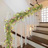 Hotop 6 ft Artificial Wildflower Garland, Daisy and Lavender Faux