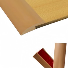 Floor Rubber Transition Strip Self Adhesive Carpet to Tile Transition Strip Edging Trim Strip for Threshold Transitions with a Height Less Than 5 mm/0.2in (Tawny Brown, 6.56FT)