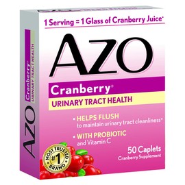 AZO All Natural Concentrated Cranberry Tablets, 50 Count (Pack of 3)