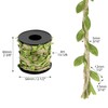QWORK 33ft Natural Jute Twine with Artificial Green Leaves -
