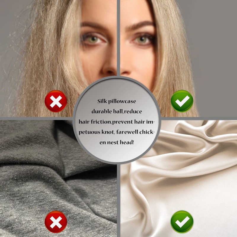 Natural Mulberry Silk Pillowcase for Hair and Skin Standard Size
