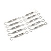 HFS(R) 10pcs 304 Stainless Steel Turnbuckle Hook Tensioner Wire Rope