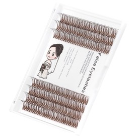 Bodermincer 231 Clusters D Curl Dark Brown/Black Individual Eyelash Extension Fish Tail Cluster Eyelashes Premium Eyelashes Mink Lashes Professional Lash Extension (16mm, Dark Brown)