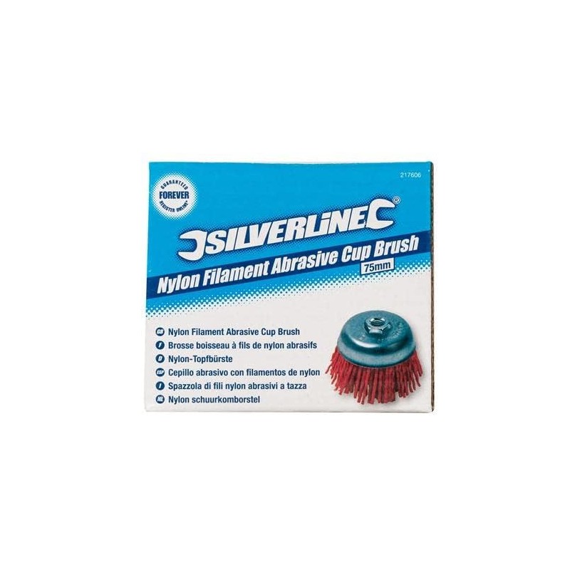 Silverline 217606 Filament Abrasive Cup Brush 75 mm Coarse