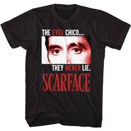 DressCode Scarface - Mens The Eyes Never Lie T-Shirt, Size: XXX-Large, Color: Black