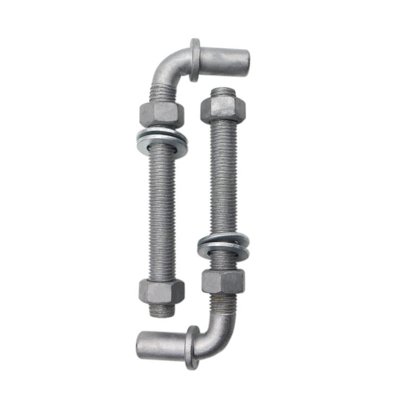 2PCS Qlvily 6" J-Bolt Post Hinge, 5/8" Male Pin J-Bolt