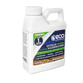 Eco Advance Exterior Waterproof Wood Sealer, Odorless Water Repellent, Safe for Plants and Pets, Concentrate Makes 1 Gallon (16 Fl OZ White but Dries Clear)