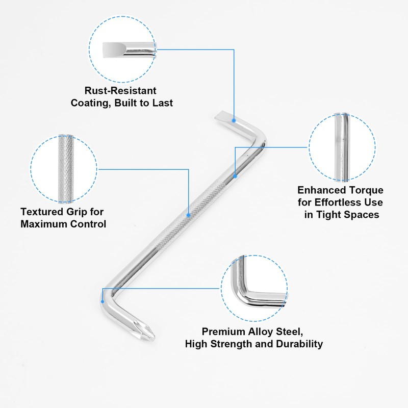 I-MART 3 Pcs Offset Screwdriver Set - Right Angle Phillips