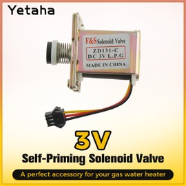Yetaha ZD131-B Solenoid Valve, Gas water heater accessories DC 3V Solenoid Valve, Gas Water Heater Solenoid Valve 1PCS for Home Fuel Gas Fast Water Heater