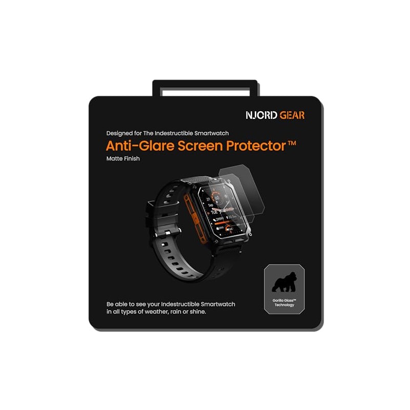 NJORD GEAR The Indestructible Smartwatch Anti-Glare Screen Protector - Comptatible