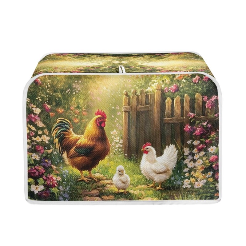 Rerteryuro Toaster Cover 4 Slice Chicken Dust-proof Small Appliance Covers
