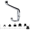 TERF® Polished Chrome Double Wall Mounted & Door Hat Coat