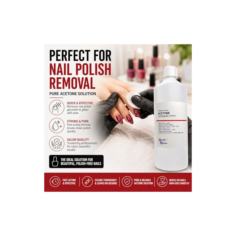 Pure Chem Acetone Gel Nail Polish Remover Nail Varnish Remover