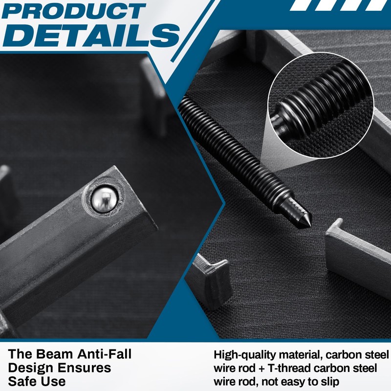 MorningRo 3 Pcs 2 Jaw Gear Puller Set Steel Removal