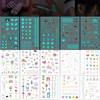 KASESSS 15 Blätter Mini Tattoos Leuchten im Dunkeln, Temporäre Tattoos,