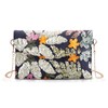 QTKJ Clutch Purses for Women, Envelope Package, Sequin Embroidered Flowers