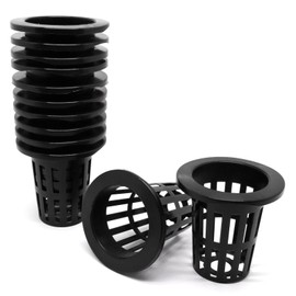 BENLIUDH 2.75inch Garden Plastic Slotted Mesh Net Cups Pots, Round Net Cups Pots Plant Net Pot Bucket Basket for Hydroponics (12)