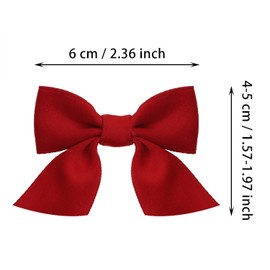 Penta Angel Hair Bow Clips 2Pcs 2.36 Inch Small Cute Bowknot Hair Alligator Barrettes Hair Accessories for Women Girls (Wine Red)