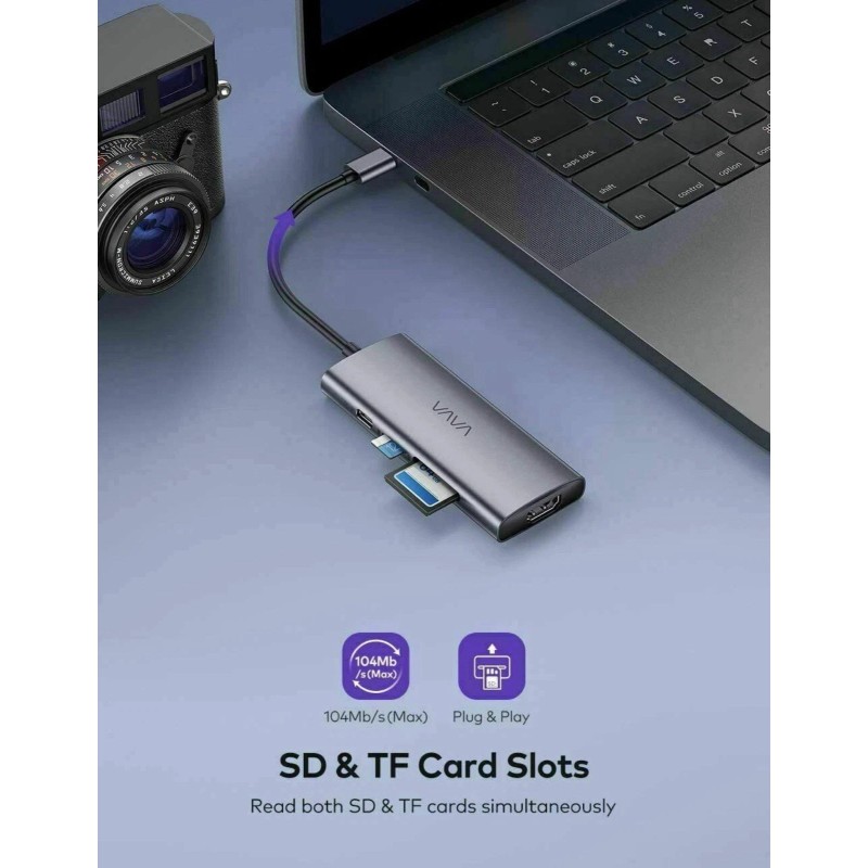 VAVA VA-UC017 USB-C Hub 7-in-1 Adapter for MacBook/Pro/Ai