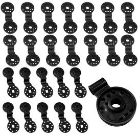 25pcs Shade Net Fixing Clips with Eyelet Protective Cloth Plastic Clips for Fastening Bird Netting, Shading Cloth, Garden Cloth, Agricultural Netting (Black)