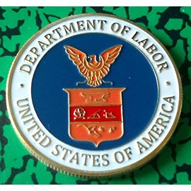 US DOL Department of Labor Colorized Challenge Art Coin
