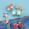 4-Pack Cute Frog & Strawberry Jean Clips - Adjustable Waist